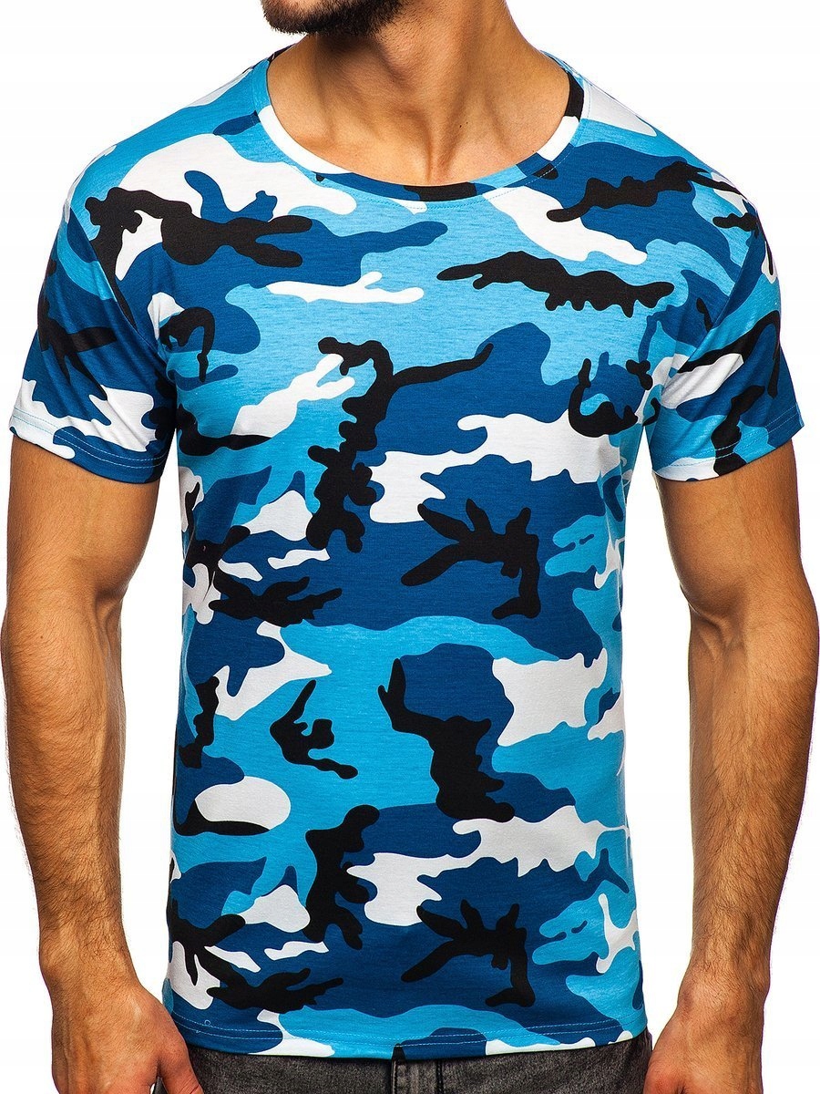 

T-shirt Męski Koszulka Błękitna S807 Denley_l