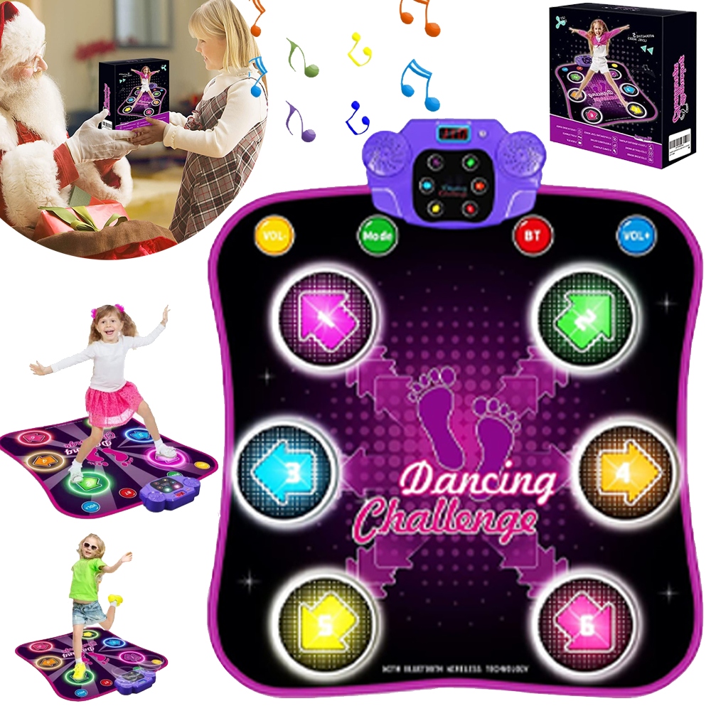 Tancovní Podložka Pro Děti Hudební Deka S 6 Led, Bluetooth Verze 79*86,5CM
