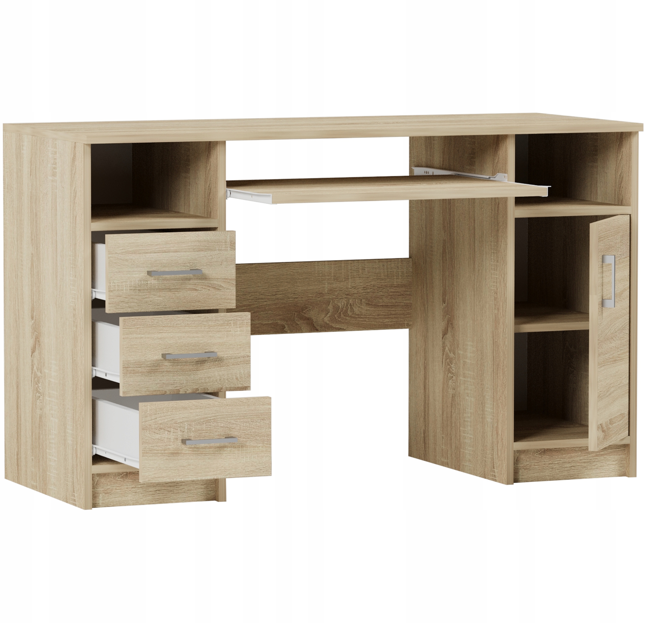 Biurko komputerowe stolik 124cm sonoma duże N11