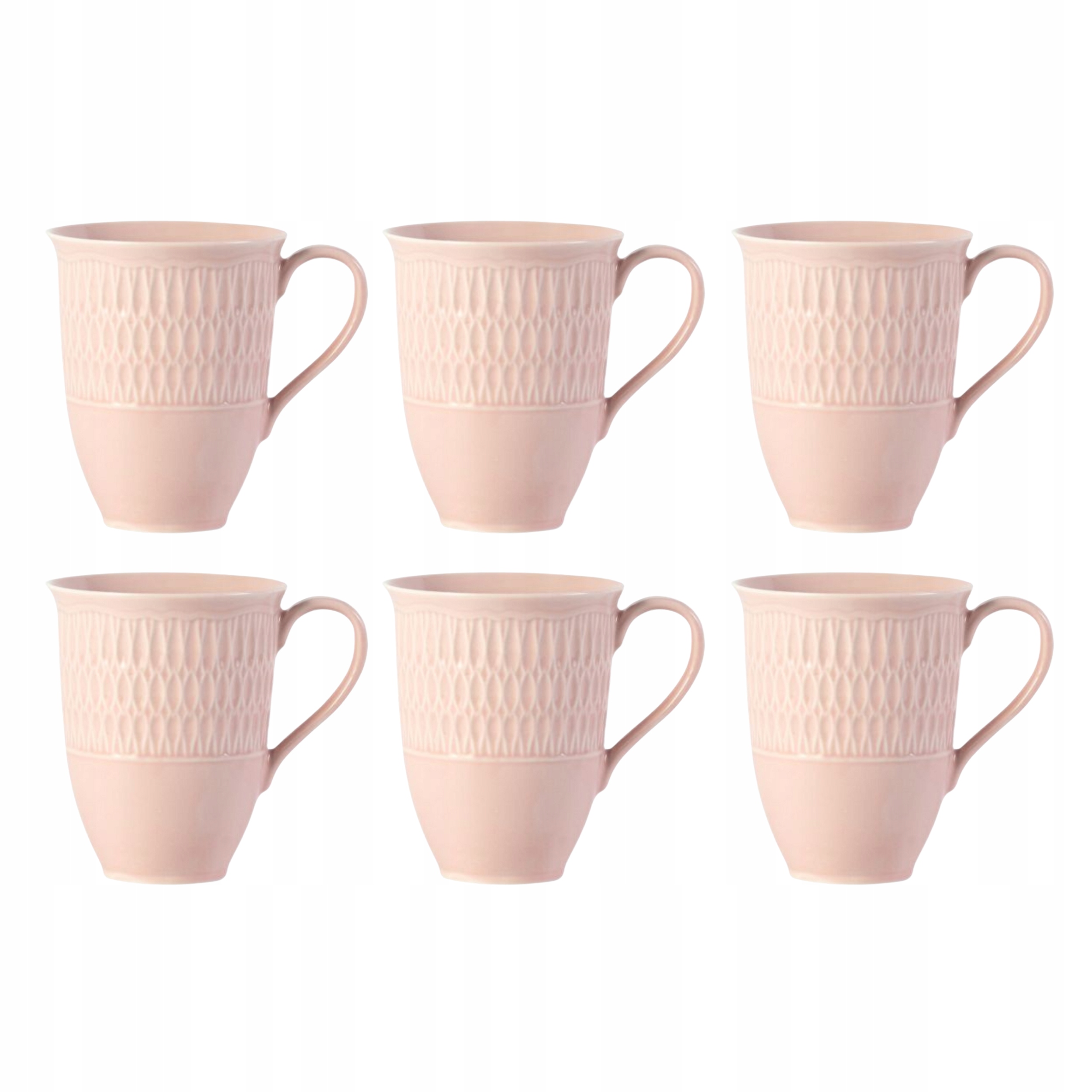 Šálky 300 ml Chodítko Ćmielów Sofia LB07 Ružové Porcelán 6 kusov