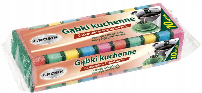

Grosik Gąbka Myjka Kuchenna Dwustronna 10szt