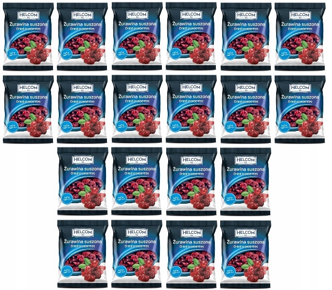 Levně 20 x 100 g Helcom Sušené brusinky Karton