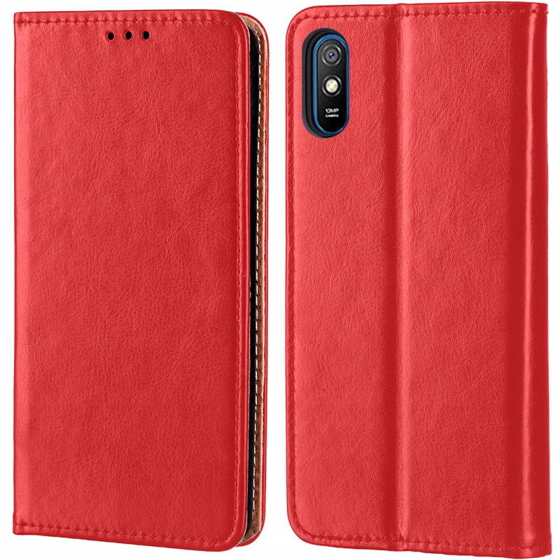 

Etui Skórzane Magnet do Xiaomi Redmi 9A + Szkło