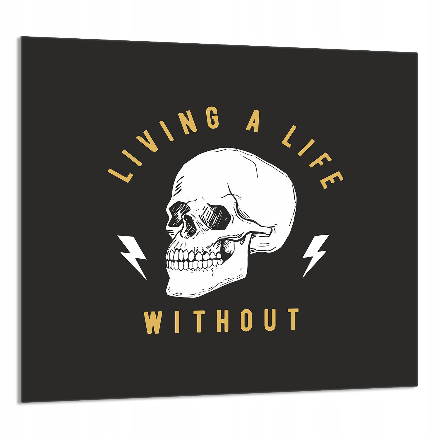 Skleněný Panel Do Kuchyně 65x60 Lebka Tvrzené Sklo