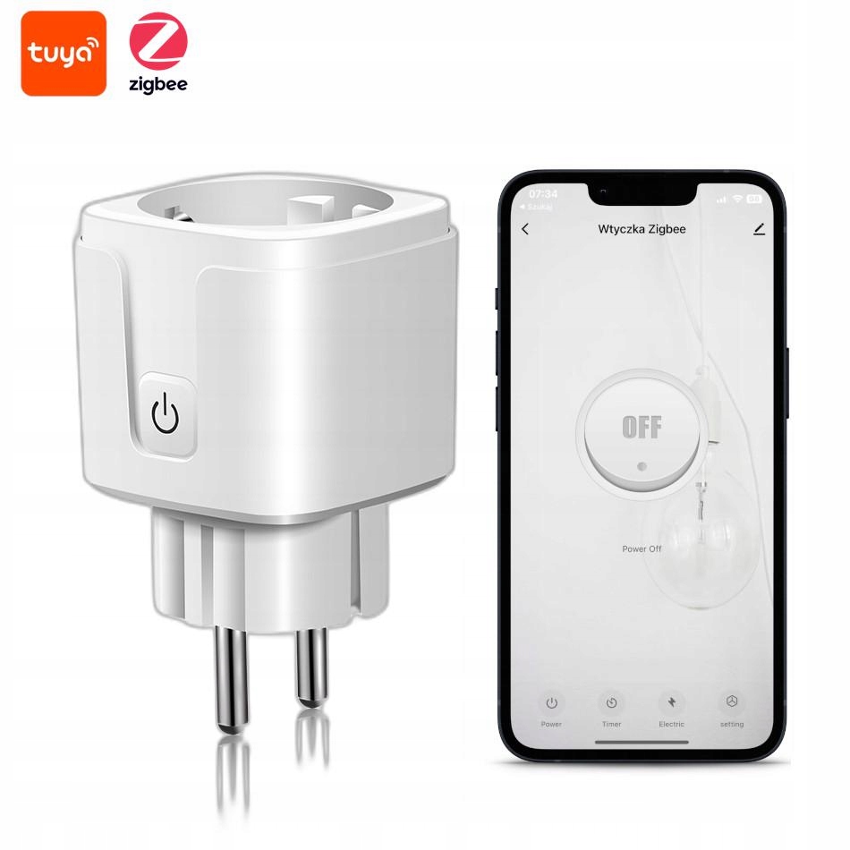 Gniazdko Wifi Inteligentna Wtyczka Watomierz PV 260V 16A 3680W ZIGBEE TUYA Stan opakowania oryginalne