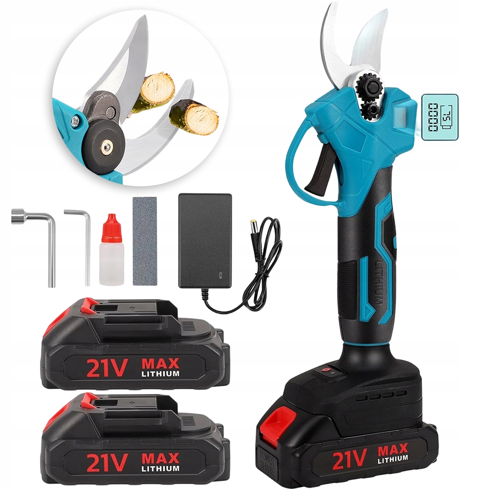 Zahradní nůžky Na Větve Zahradní nůžky 2× Baterie Li-ion 21V