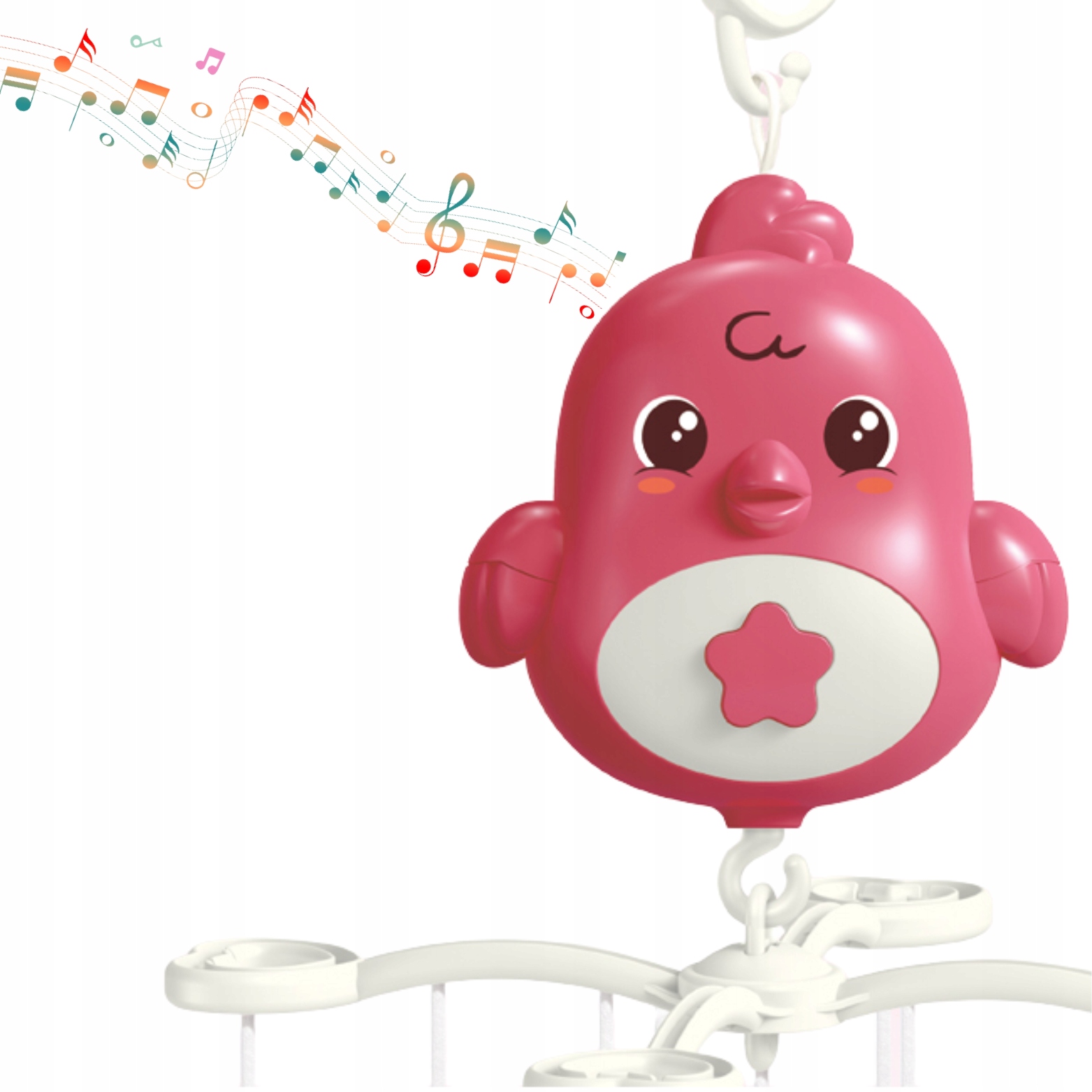 KARUZELA DO ŁÓŻECZKA POZYTYWKA PROJEKTOR USYPIACZ DLA NOWORODKA CZERWONA Marka Maksik