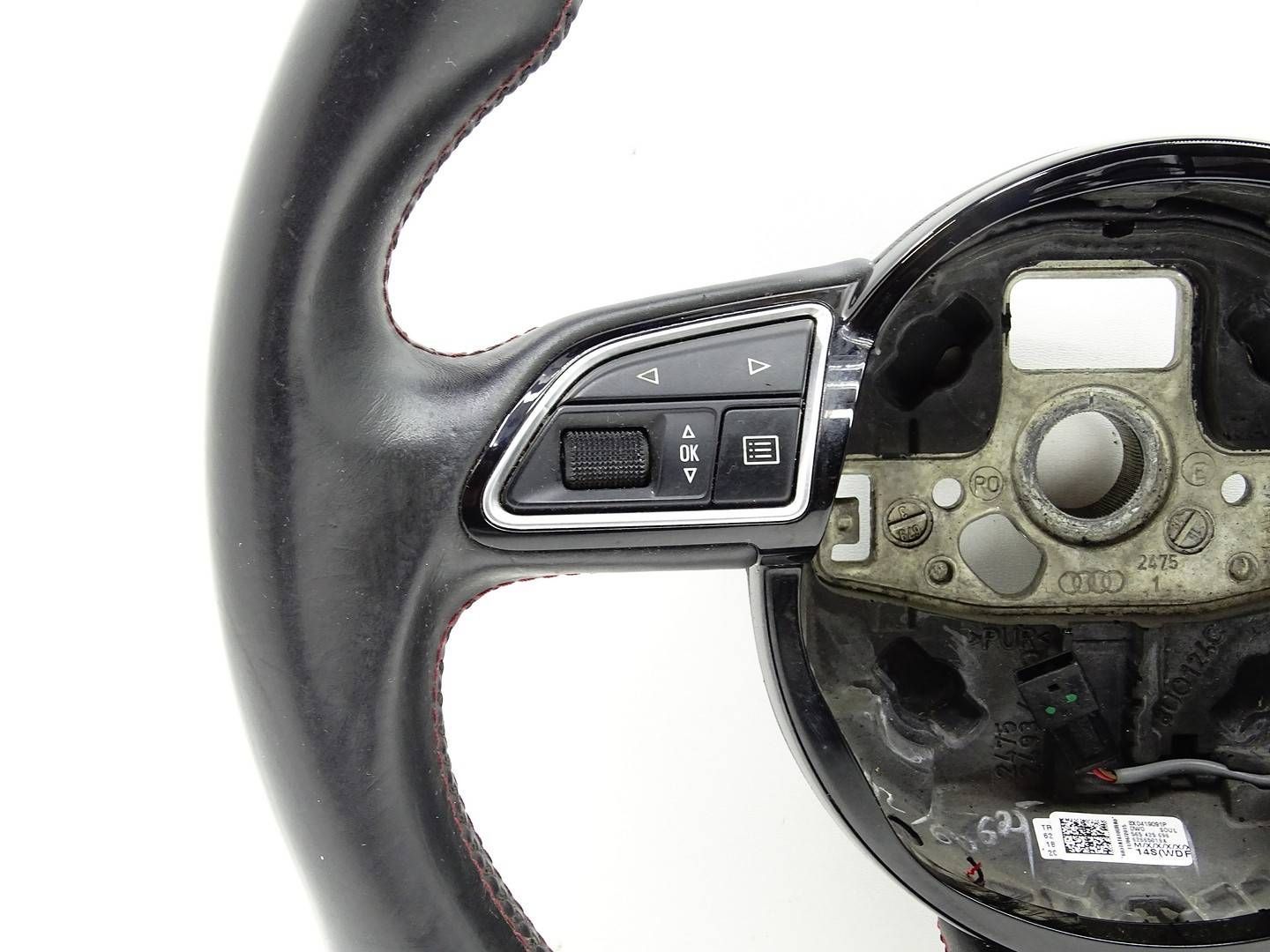 steering wheel, leather MULTI with shifting red NIC AUDI S1 8X 8X0419091P