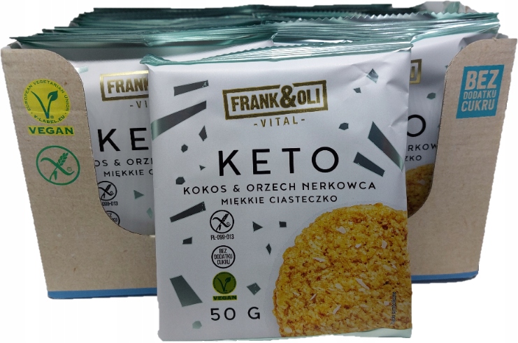 24x Sušenka Sušenky Keto Frank&oli Kokos Kešu 50G