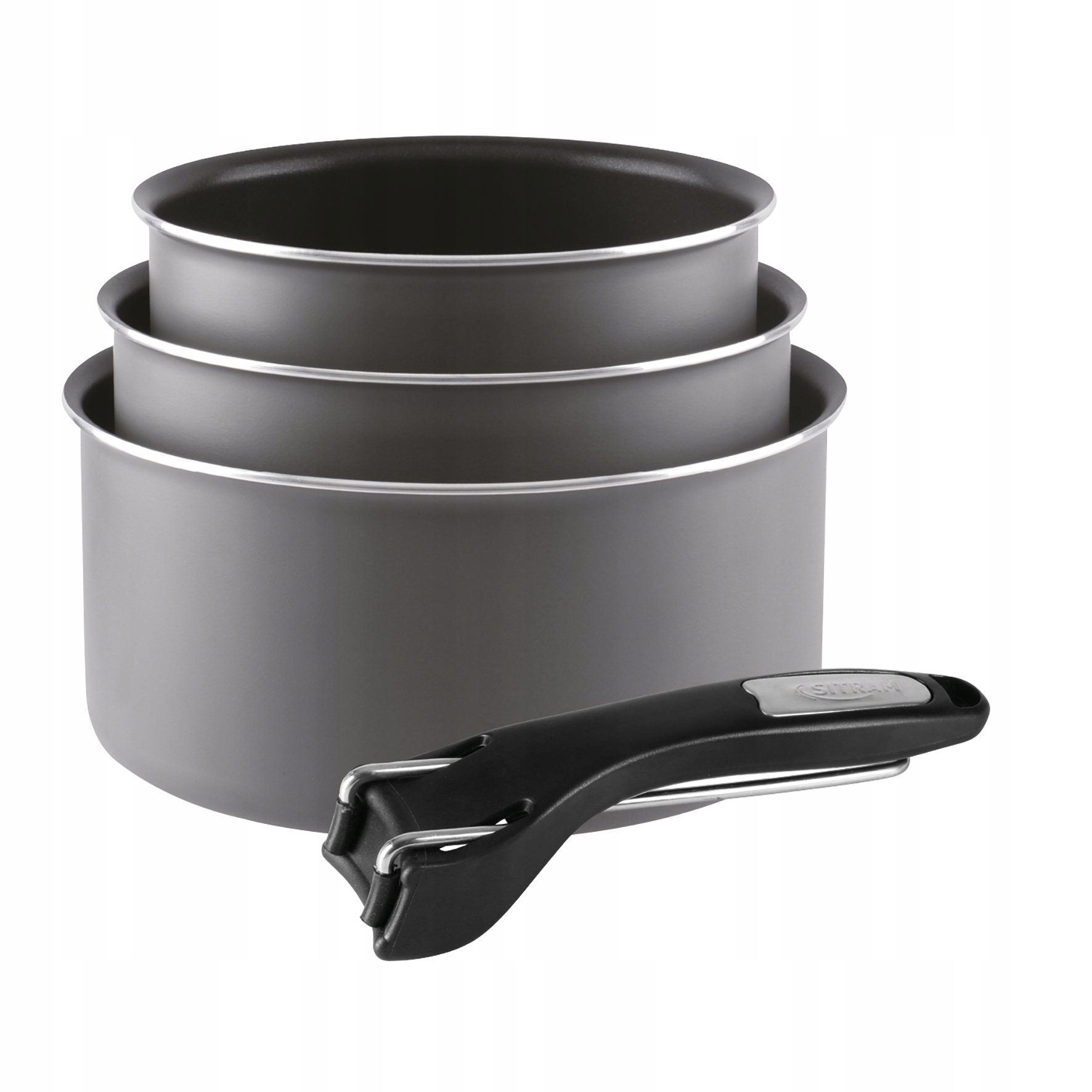 Sitram 710876 zestaw 3 garnków aluminium