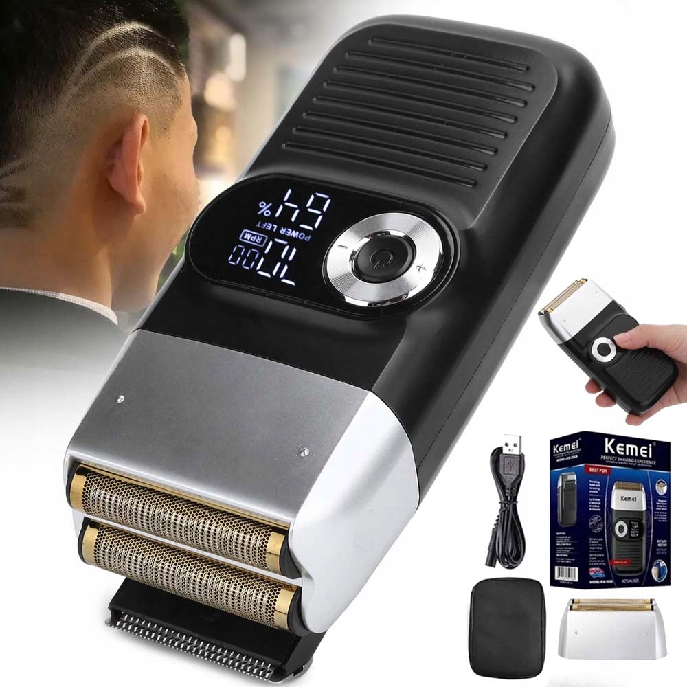 Bezprzewodowa Elektryczna Maszynka Do Golenia Golarka Trymer Do Zarostu