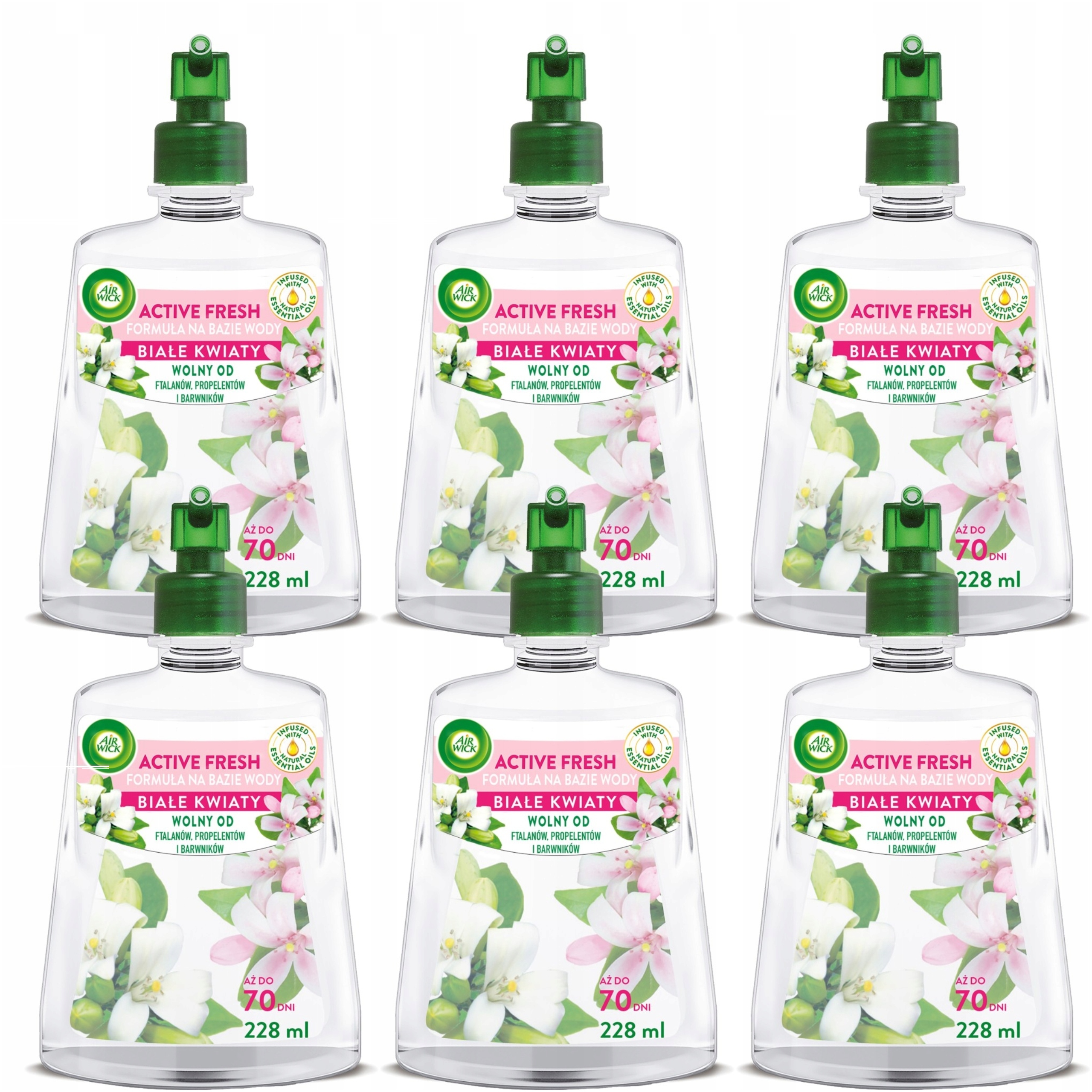 Levně Air Wick Náplně Automatického Osvěžovače Vzduchu S Bílými Květy 6 X 228 ML