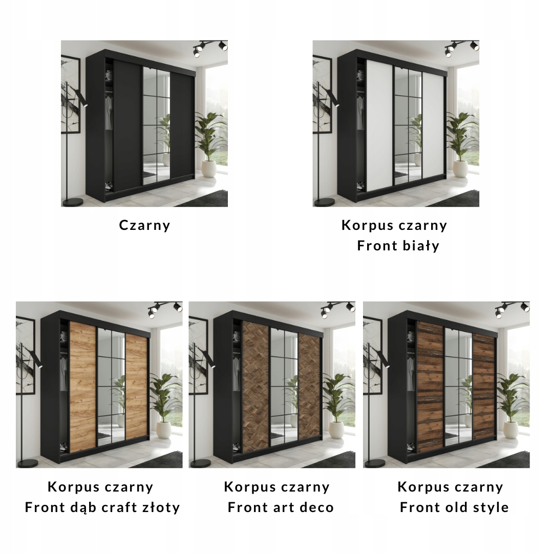 Szafa przesuwna z lustrami FARO - 250 Szerokość mebla 250 cm