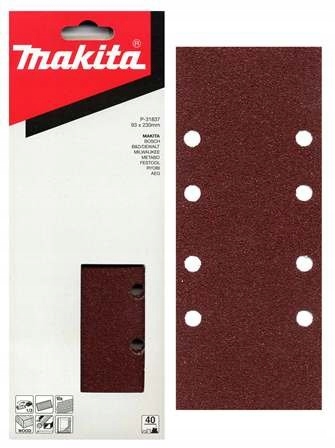 PAPIERY SZLIFIERSKIE 93x230mm P40 10szt MAKITA P-31837 BO3710
