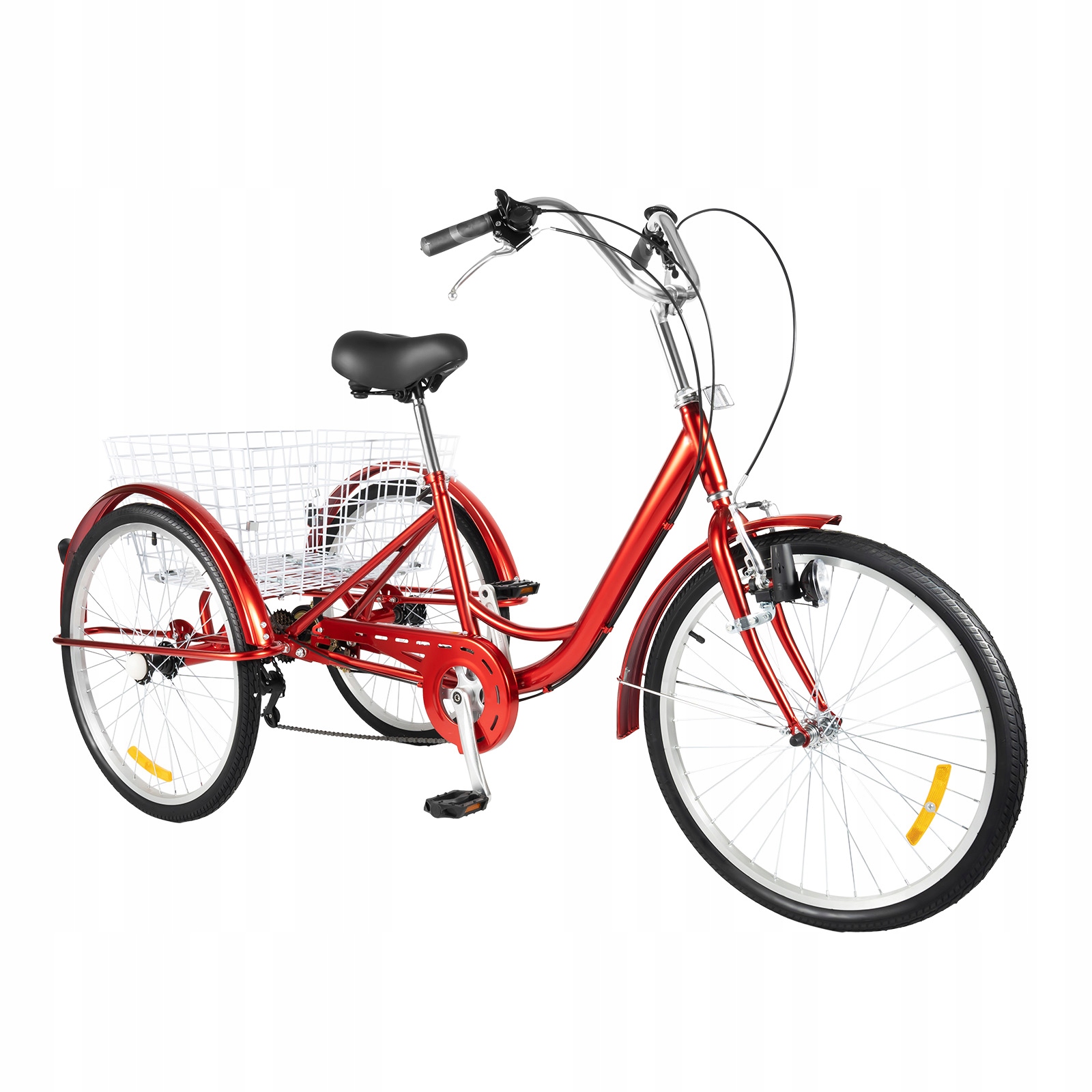 ROWER 3 KOŁOWY DLA DOROSŁYCH 24' 6 BIEG+ŚWIATŁAMI Marka bez marki