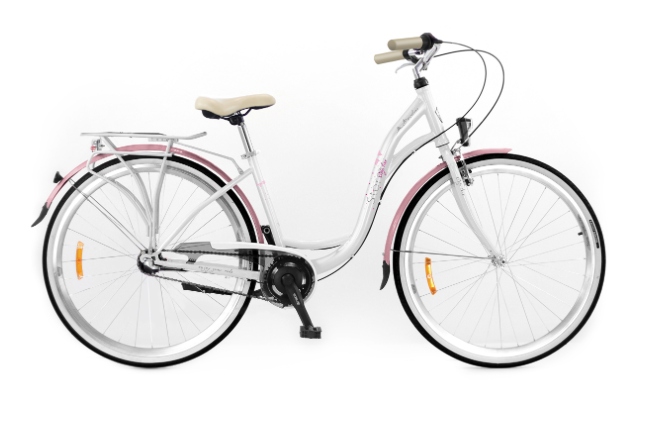 Rower 28 Storm Barcelona D Nexus-3 biały róż+ serce
