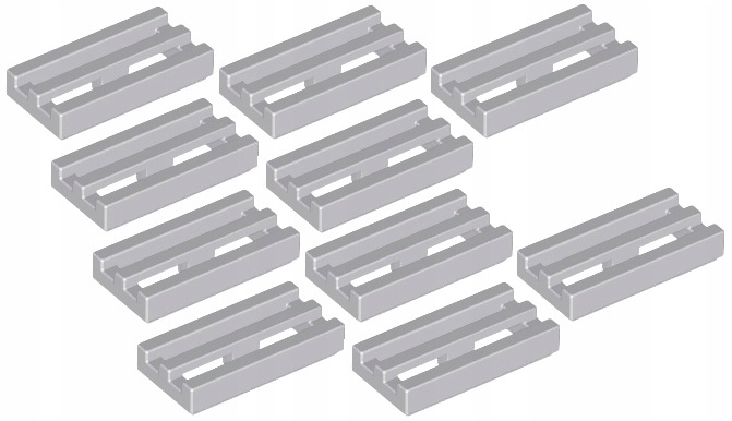 

Lego Płytka Pł 1x2 Grill J. Szara 2412/4211350 x10