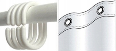 Zasłona prysznicowa efekt 3D PEVA 180x200 haczyki Marka inna