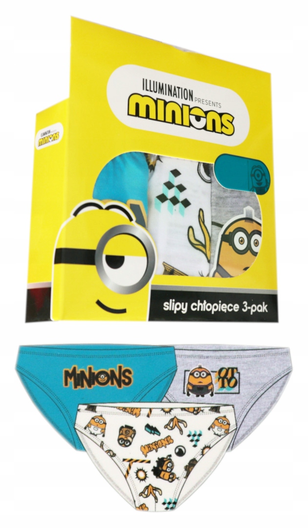 

Slipki Majtki chłopięce Minionki r.104-110 3-pak