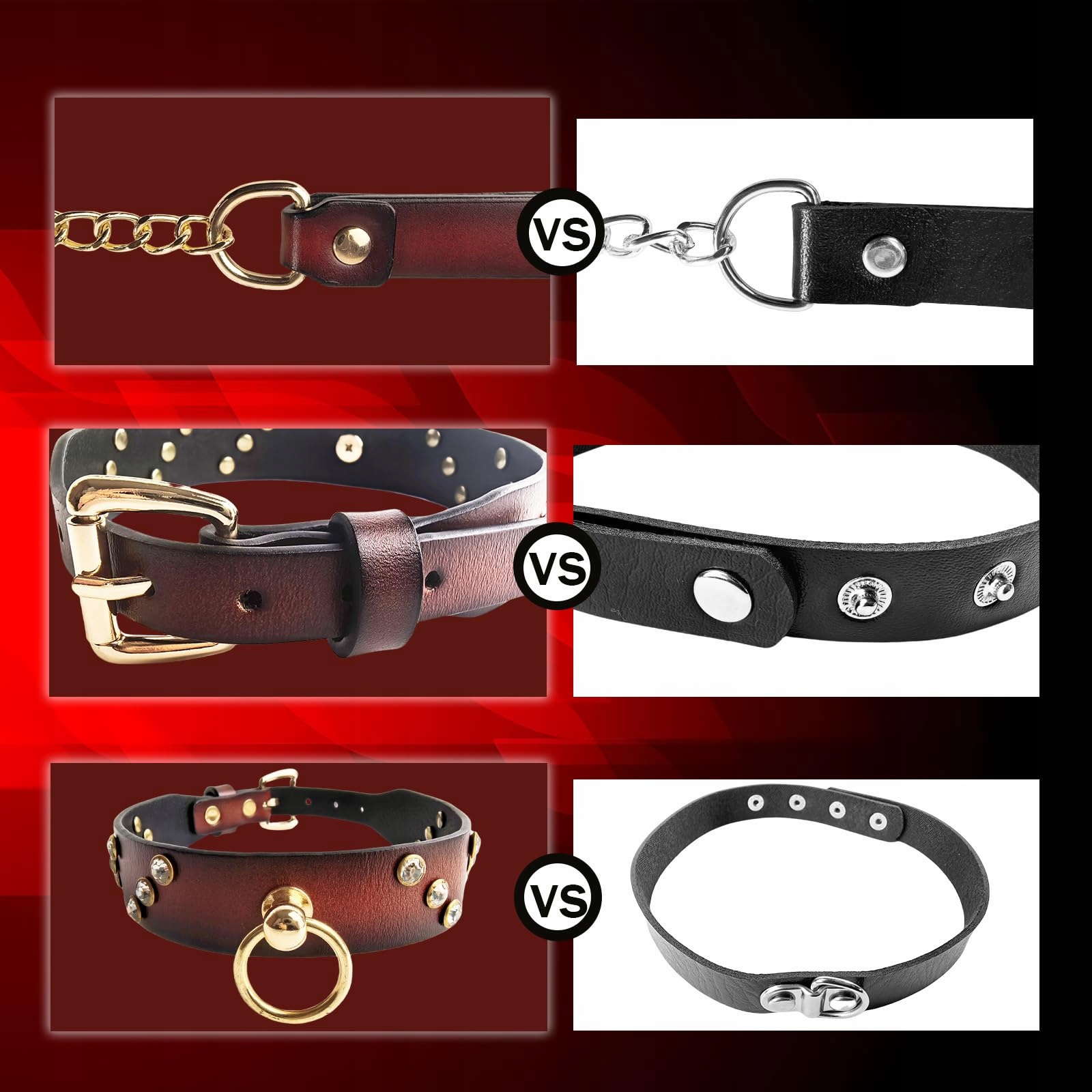 BRAND LEDER O-RING OBROŻA BDSM REGULOWANA DLA PAR KOBIET MĘŻCZYZN BRĄZOWA — miniatura 5