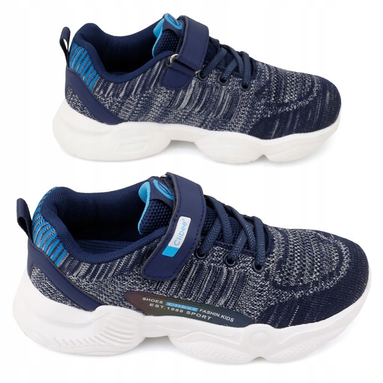 

Buty sportowe dziecięce na rzepy granatowe lekkie