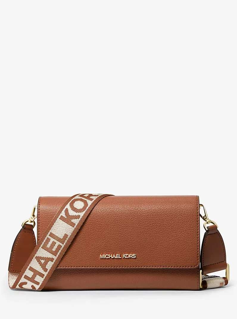 Michael Kors kožená kabelka dárkové balení Zdarma 35F2GTTC8L hnědá