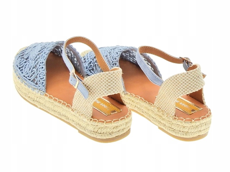 Płaskie Espadryle Ażurowe JEANS r.38 Kod producenta 7026N
