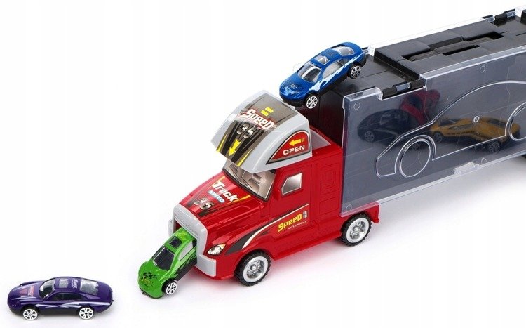 Auto LAWETA Tir WALIZKA 6x Resoraki Auta WYRZUTNIA Kod producenta 95915