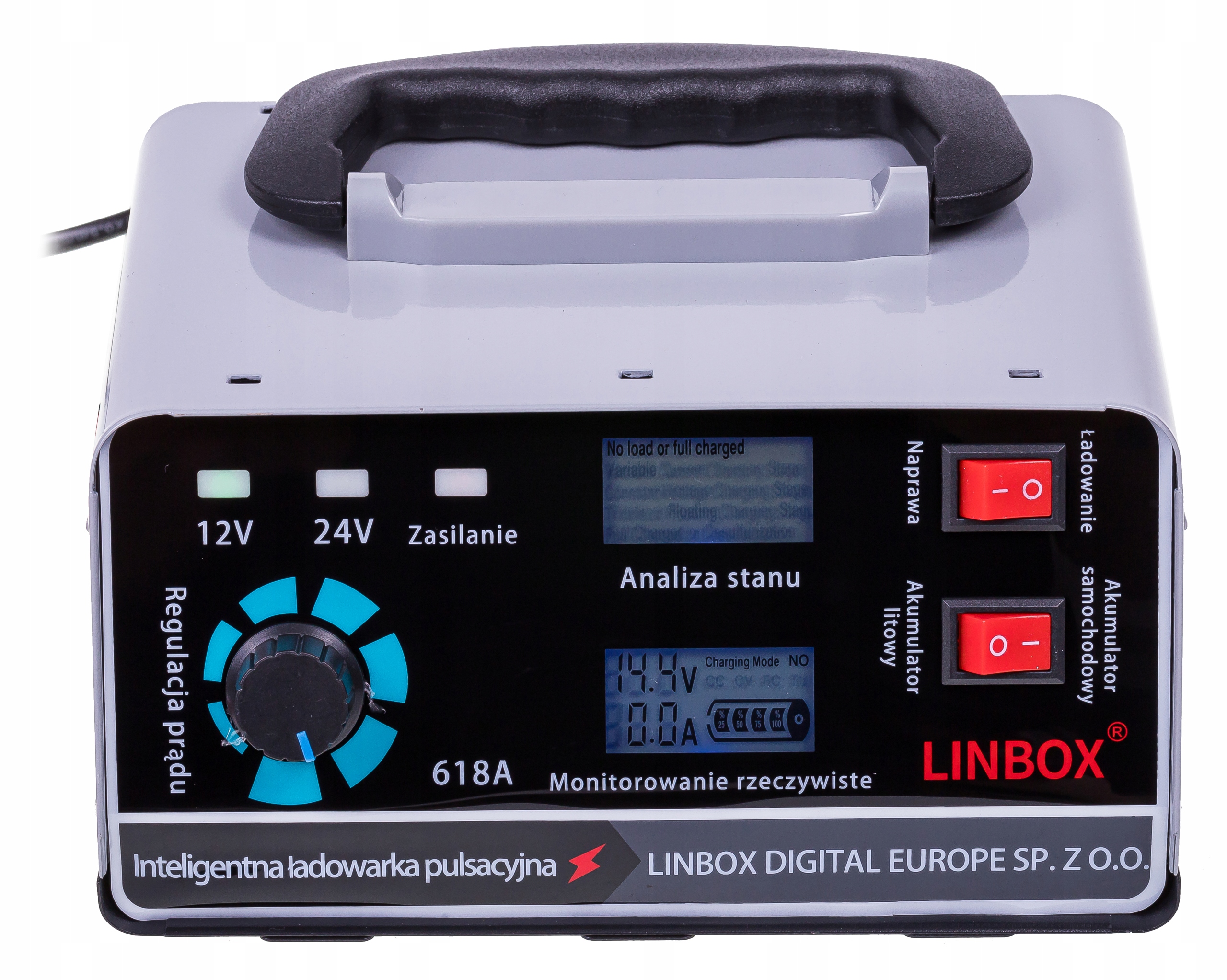 Prostownik Samochodowy do Akumulatorów 24V 12V 30A Marka Linbox