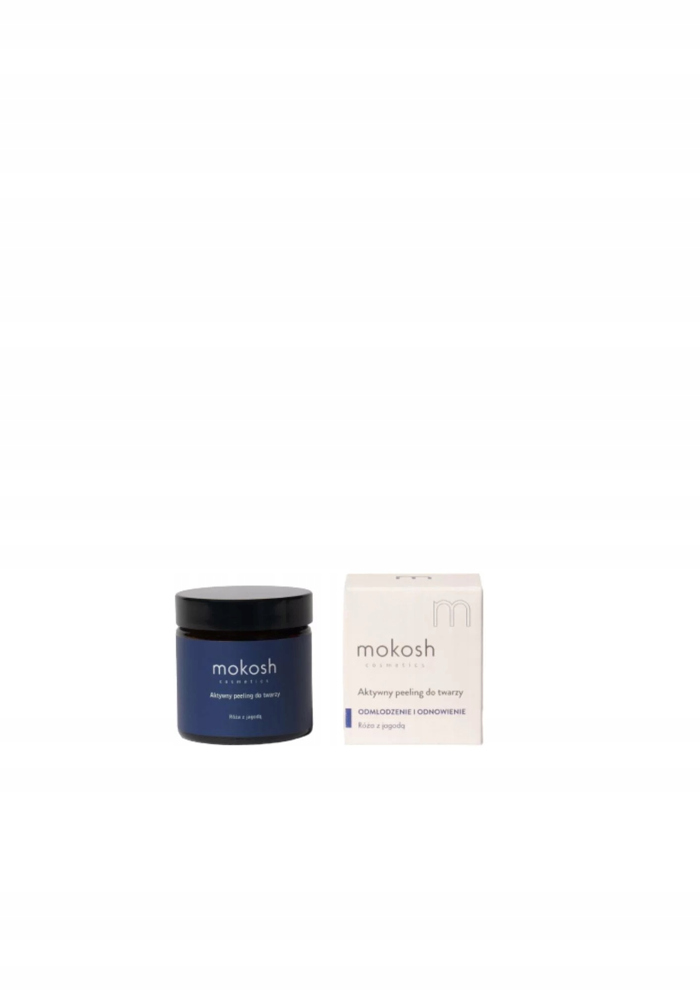 Mokosh, aktywny peeling do twarzy, róża z jagodą, 60 ml