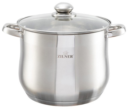 Wysoki Garnek Stalowy Kociołek 30cm 17L Zilner