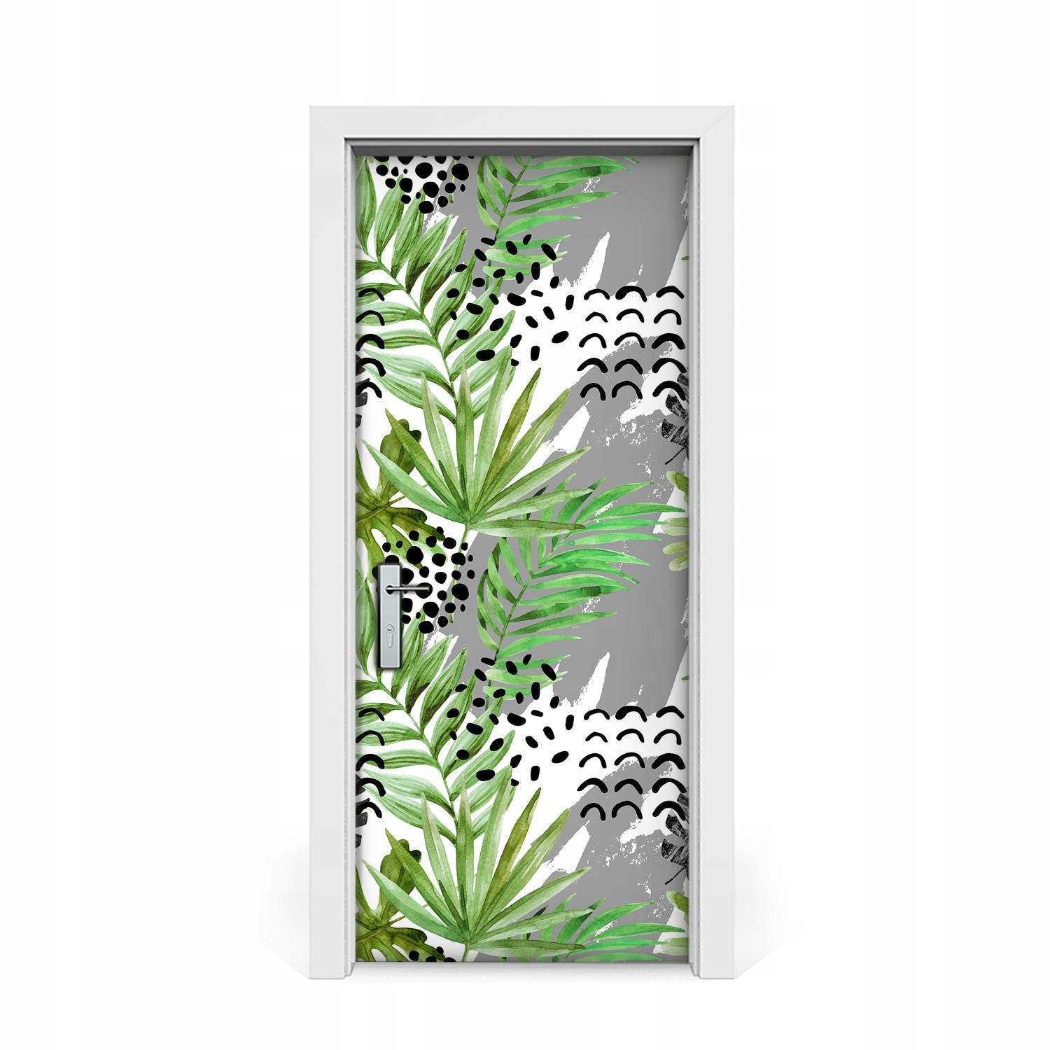 

Naklejka na drzwi okleina Tropikalne liście 85x205