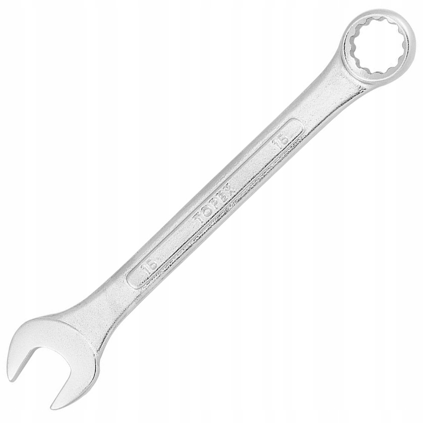 Klucz płasko-oczkowy Topex, 15 mm x 175 mm, drop forged