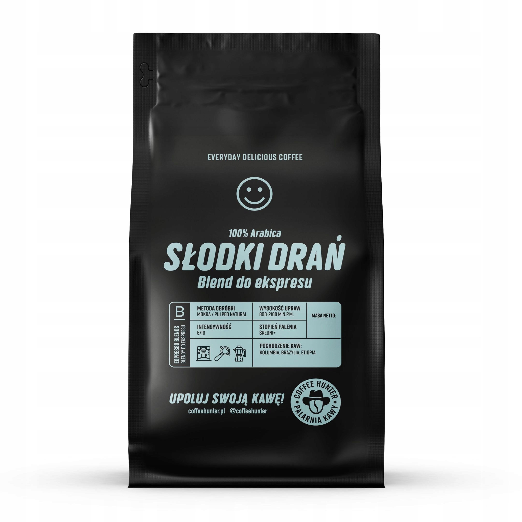 Káva zrnková arabica 100% Coffee Hunter Sladký dranec 500 g