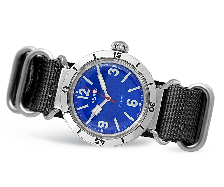 Hodinky Vostok Automatik Amphibia 2415.01/61067В Blue Retro
