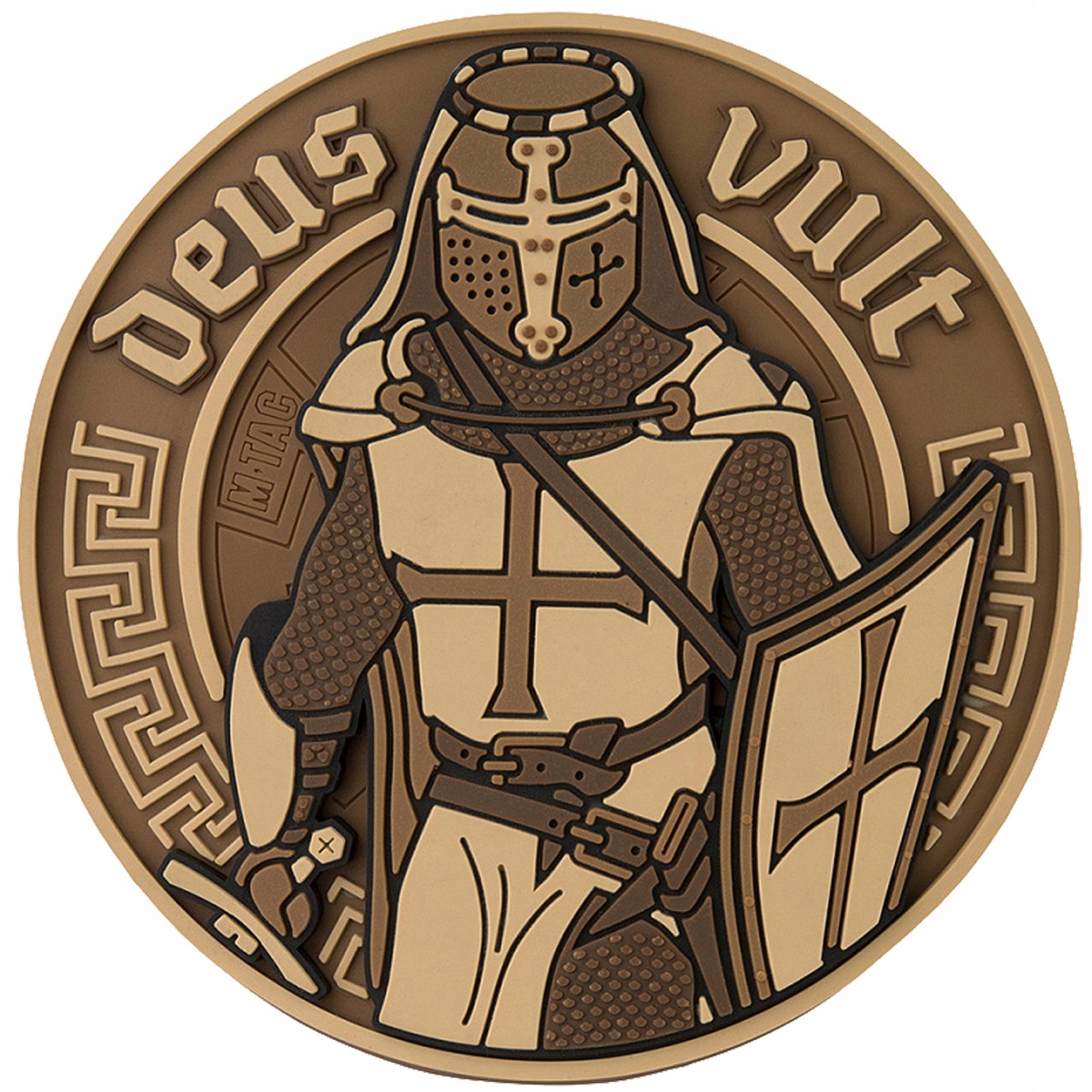Naszywka 3D na rzep deus vult krzyżowiec krucjata M-Tac Pvc coyote
