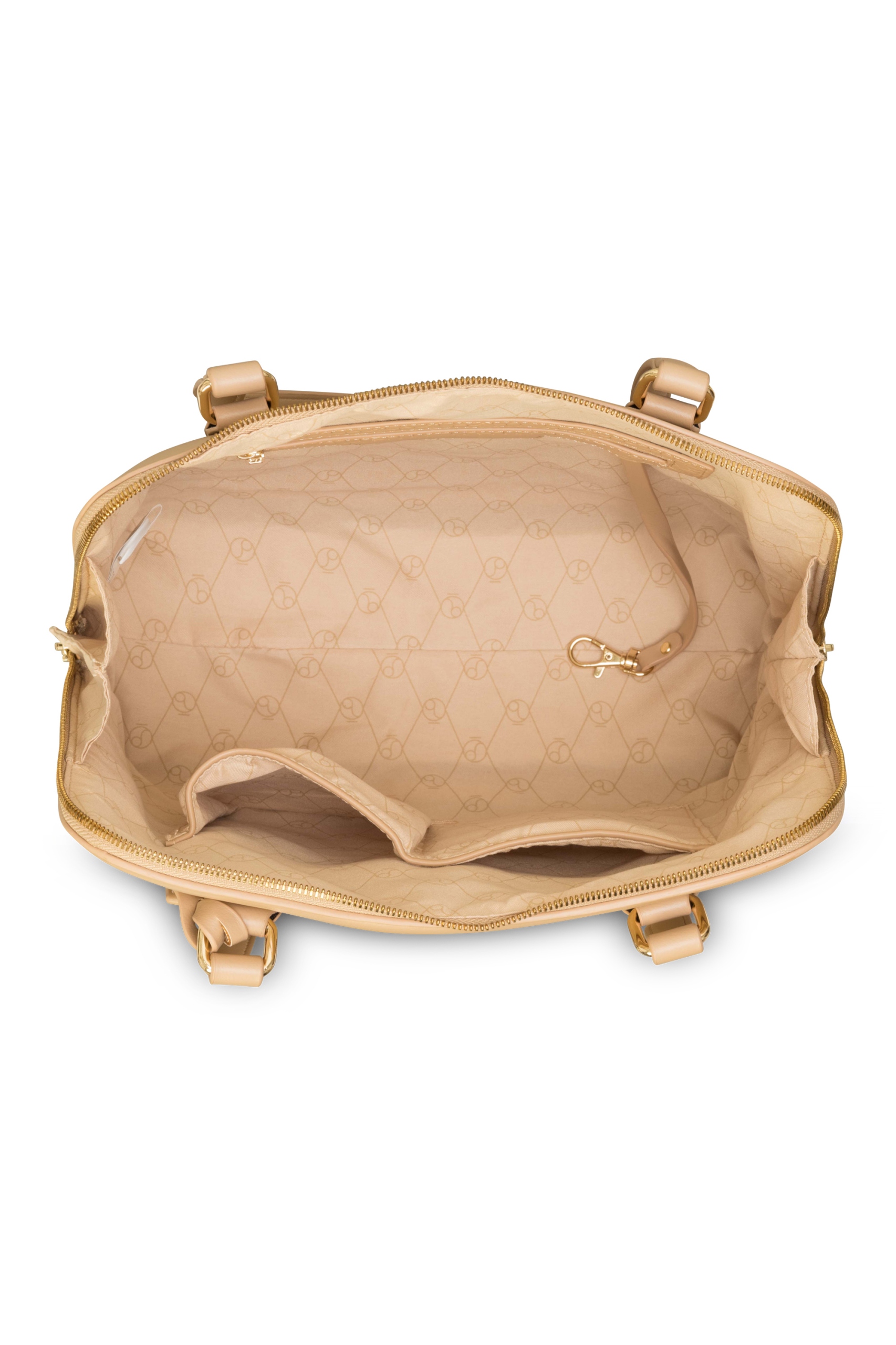 TOREBKA DAMSKA AKTÓWKA ELEGANCKA BEŻOWA MIEŚCI A4 Kolor beżowy