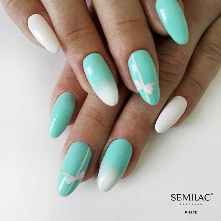 SEMILAC 022 Mint UV LED Lakier Hybrydowy 7ml Kolor Odcienie niebieskiego Odcienie zieleni