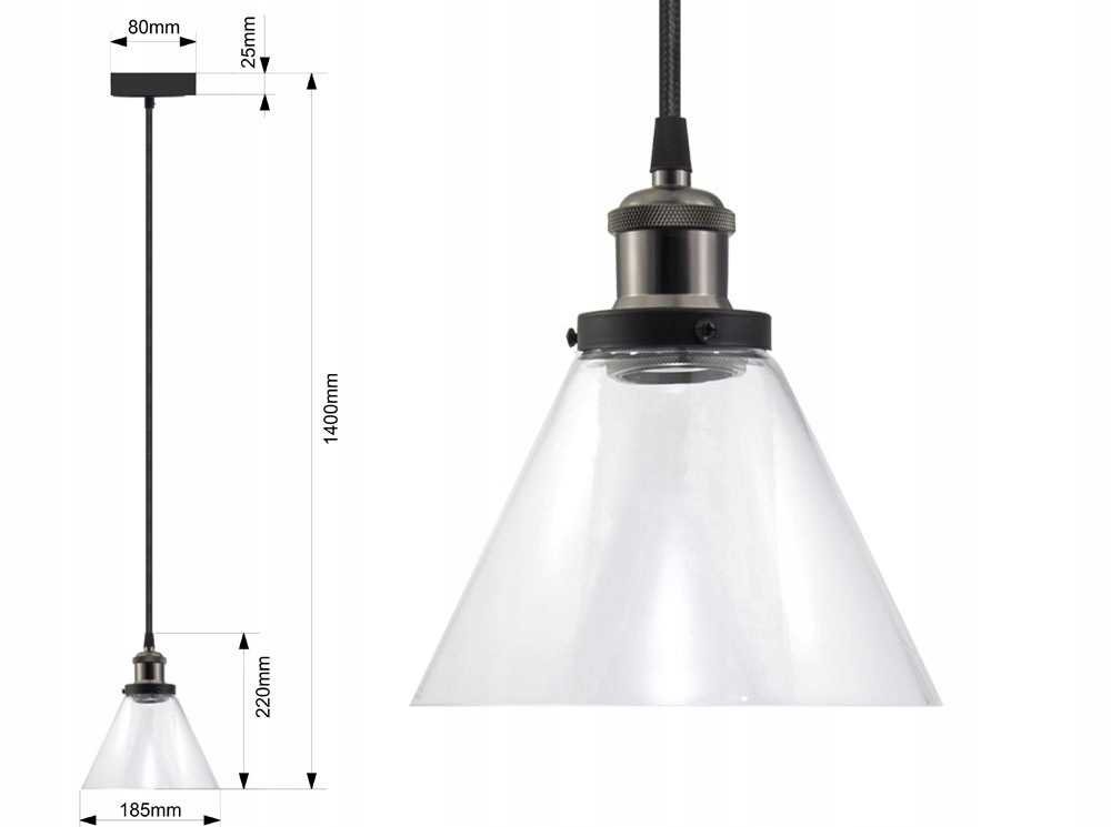 LAMPA SUFITOWA WISZĄCA VASO AX ŻYRADNOL LED LOFT B EAN 5903351615624