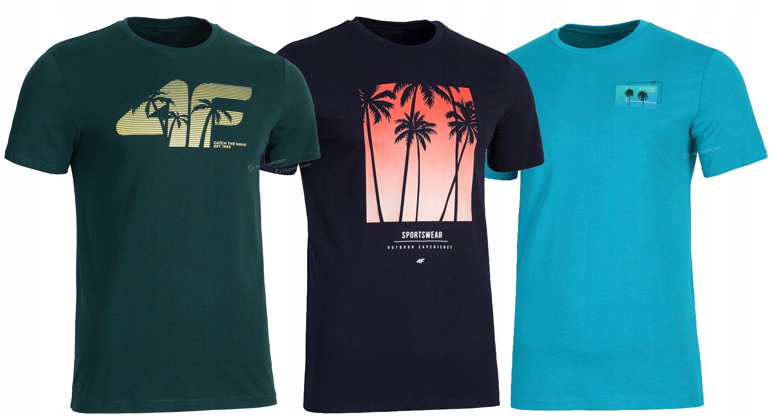 

4F Zestaw 3szt. Męska Koszulka T-shirt / rozm M