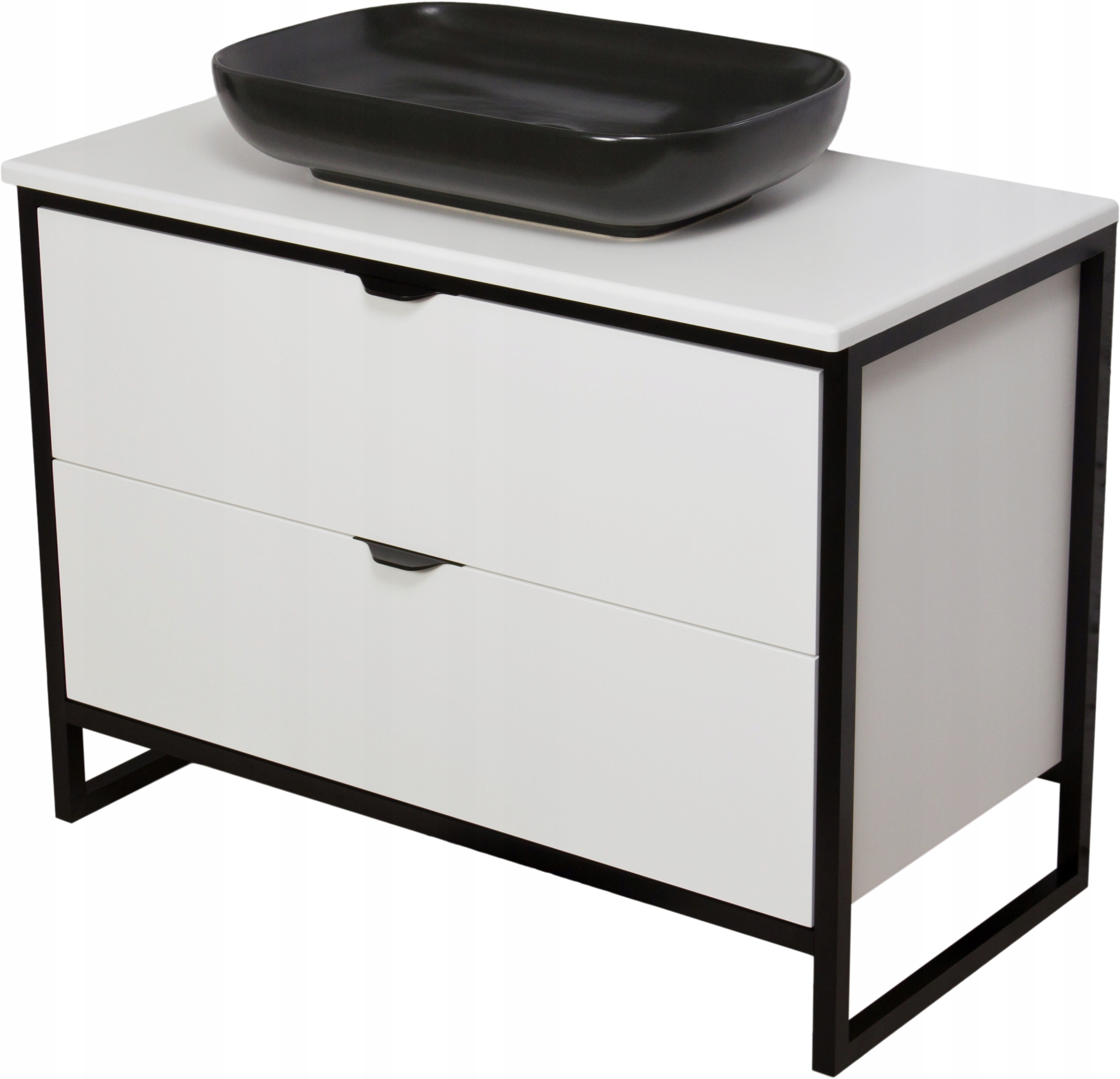 NEW YORK meble biała loftowa szafka + umywalka 100