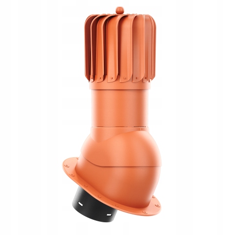 Větrací komín Otočný podlouhlý fi150 Ploché Pokrytí Cihlový 8004