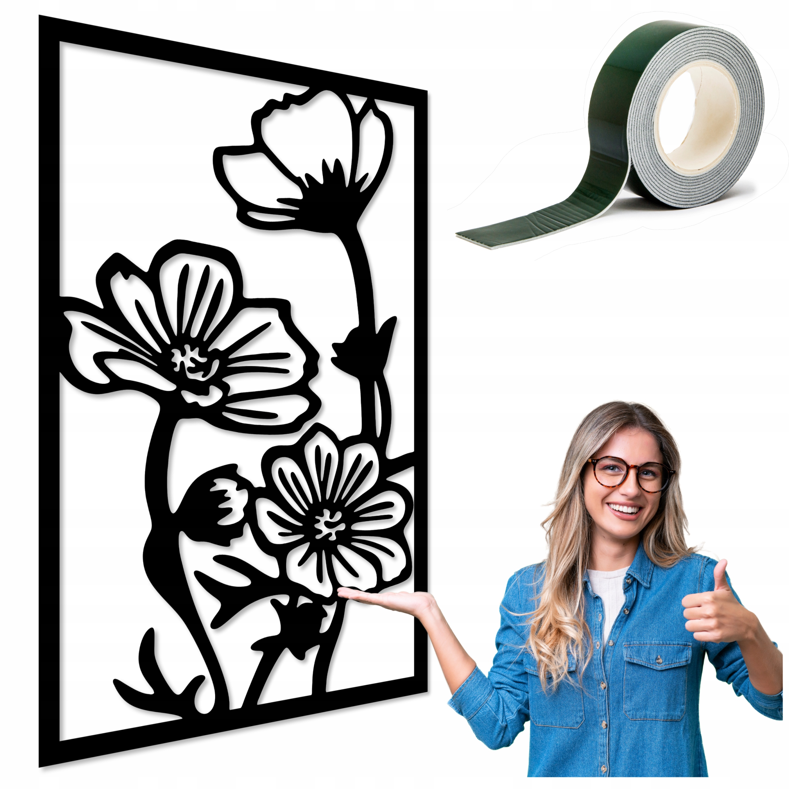 Obrazy Do Obývacího Pokoje Květiny Panel Ze Dřeva 80 cm Obraz Ažurový Obraz Na Zeď