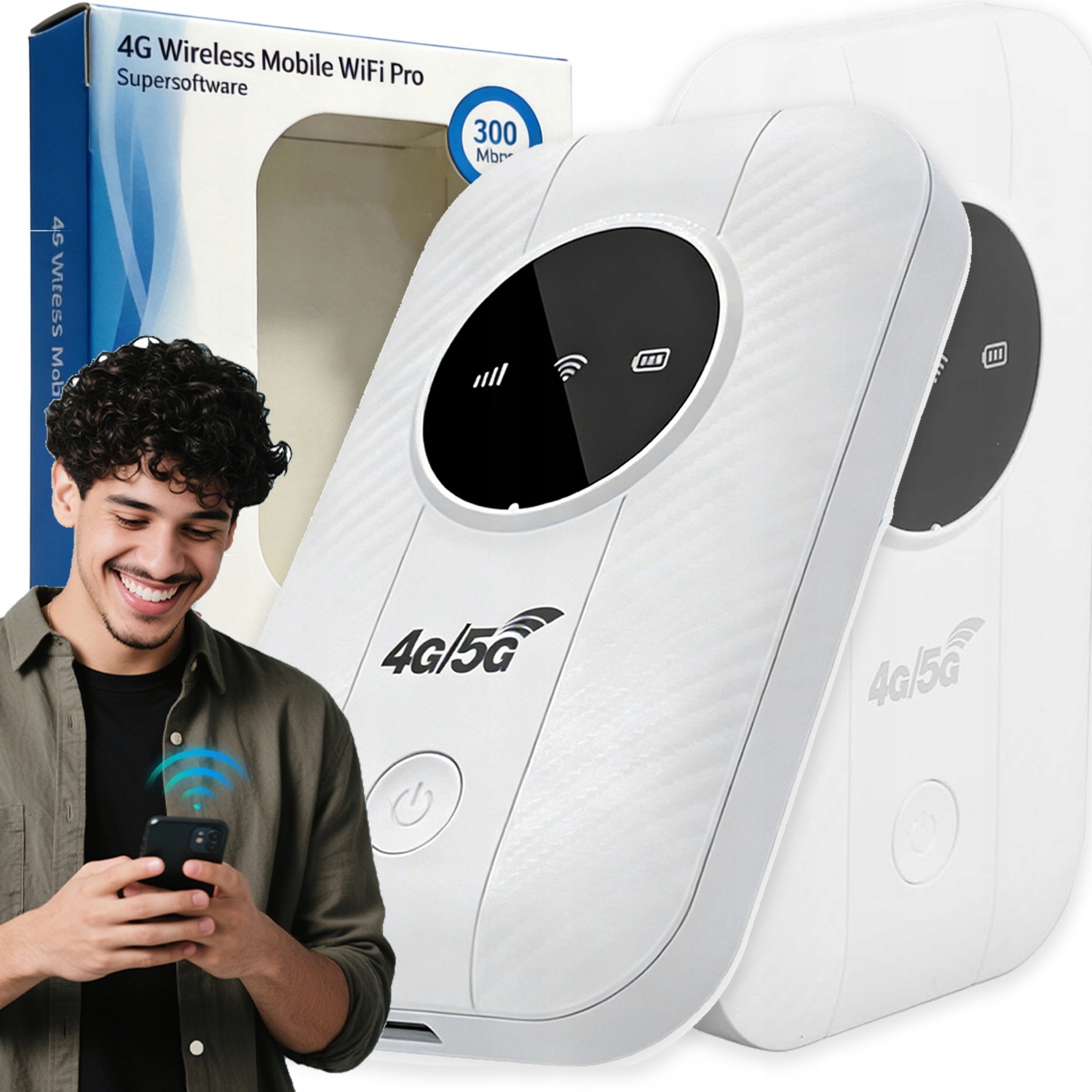 MOBILNY HOTSPOT WI-FI PRZENOŚNY ROUTER WIFI 4G LTE SIM BEZPRZEWODOWY MODEM