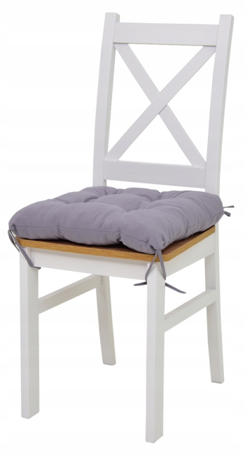 Kuchenny zestaw stół z 6 krzesłami + poduszki SZARE Szerokość siedziska 42 cm