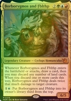 MTG Borborygmos a Fblthp, FÓLIA (MAMA) - EX stav