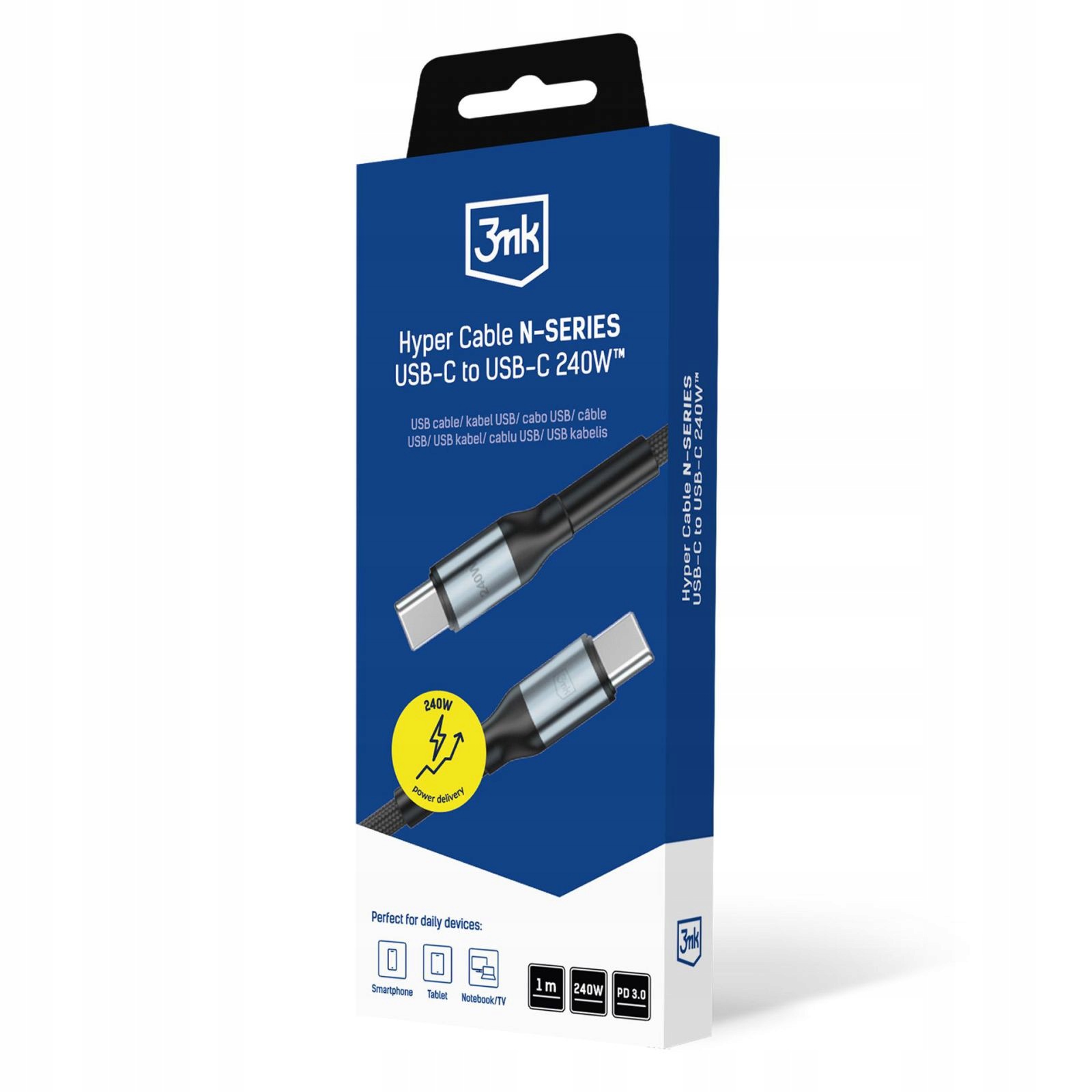 3MK Hyper Cable N-series C To C 1M Pd 3.0 Qc 3.0 48V/5A 240W Black