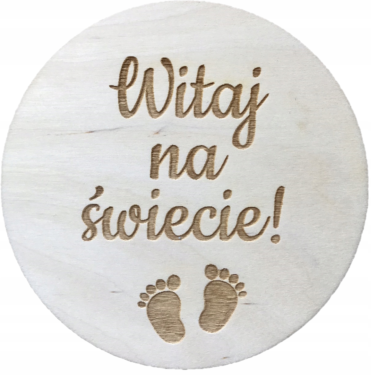 Tabliczka WITAJ NA ŚWIECIE do zdjęć sesji drewno