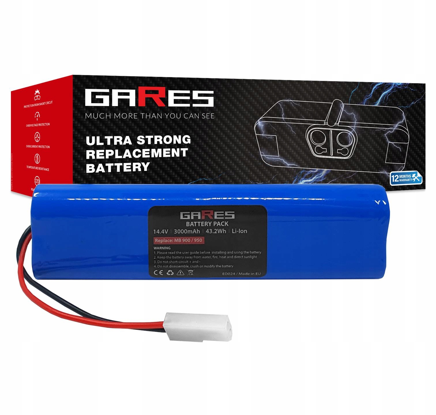 Baterie Akumulátor pro Moneual Mbot 900 14,4V 3,0Ah