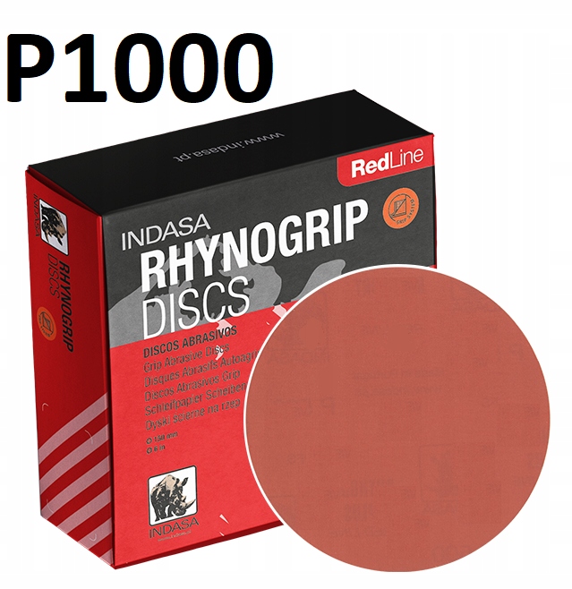 

Indasa Red Krążki Ścierne Rzep 125mm P1000 x10
